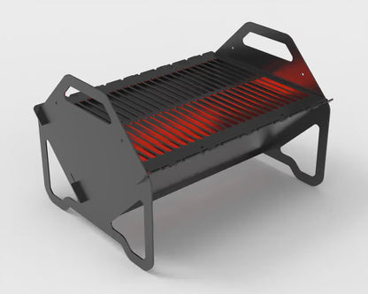 Collapsible Fire Pit DXF File CNC Laser Plasma Cutting, Outdoor Portable Grill, Flatpack Camping Stove, Easy transport