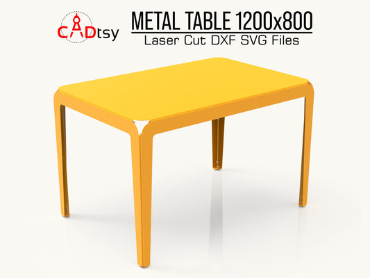 Outdoor metal CNC laser/plasma cut table, 1200 x 800, modern style. Heavy-duty design, perfect for a patio or garden. Stylish and durable outdoor furniture.