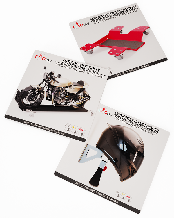 Motorcycle dolly DXF file for CNC plasma cutting