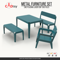Four-piece outdoor metal furniture set DXF and SVG CNC cutting file cover image
