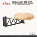Wall-mounted swing-away bar stool DXF and SVG CNC cutting file cover