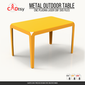 1200 by 800 millimeter metal outdoor table DXF and SVG CNC cutting file cover image