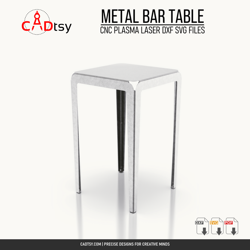 Metal bar table DXF and SVG CNC plasma and laser cutting file cover