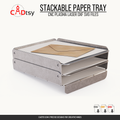 Stackable metal paper tray for A4 and Letter documents