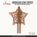 Moravian star Christmas tree topper DXF and SVG laser cutting file cover image