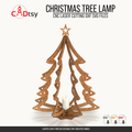 Assembled wooden Christmas tree lamp with an LED tealight