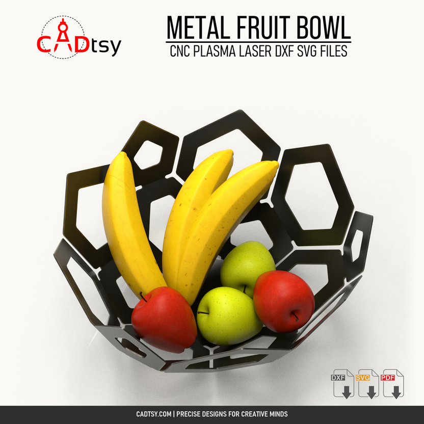 Top view of the hexagon pattern metal fruit basket holding fruit