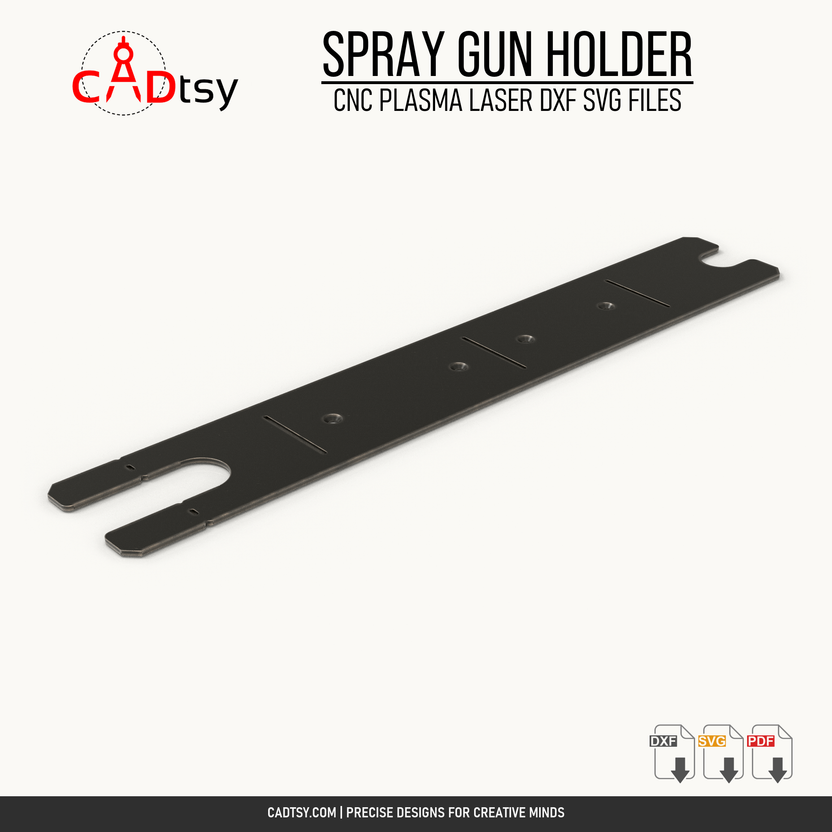 One-piece CNC flat cutting layout for the spray gun holder