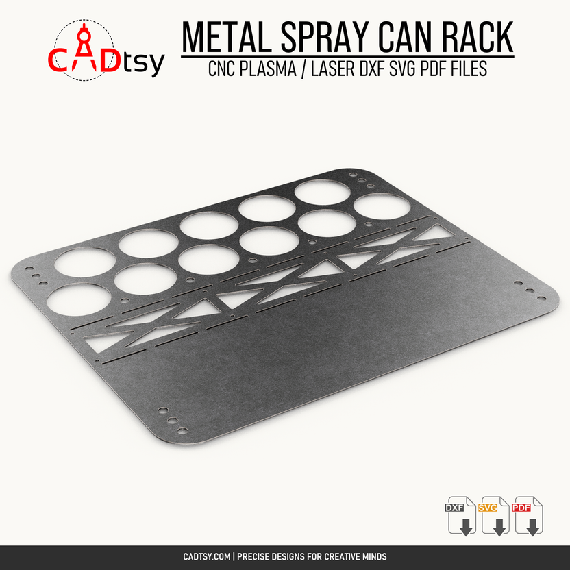 Angled flat cut layout for the metal spray can rack