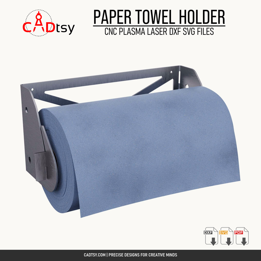 Alternate loaded view of the wall-mounted paper towel holder