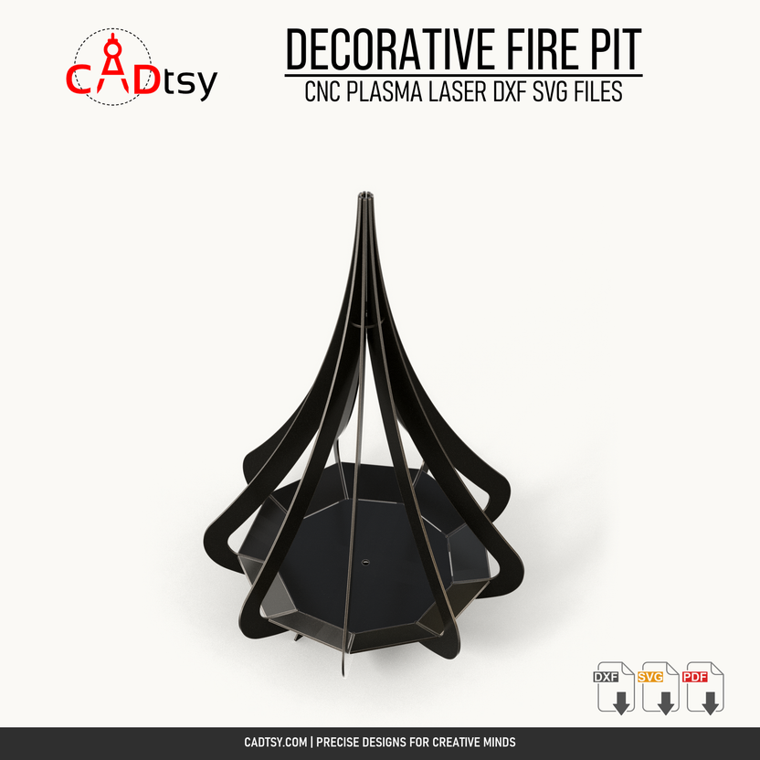 Underside view showing the fire pit base and curved rib construction