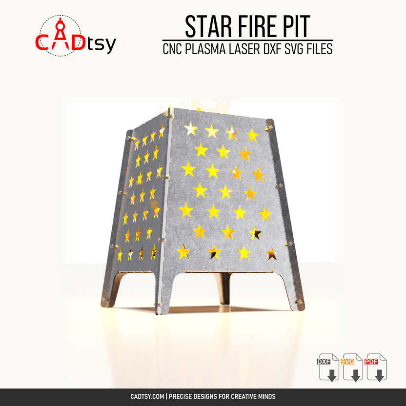 Front perspective of the assembled 20 inch metal fire pit