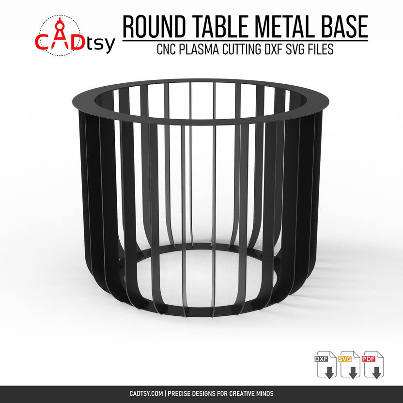 Bare radial steel table base without a tabletop