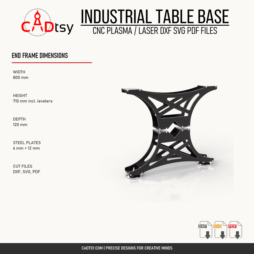 Verified end-frame dimensions and steel plate thicknesses