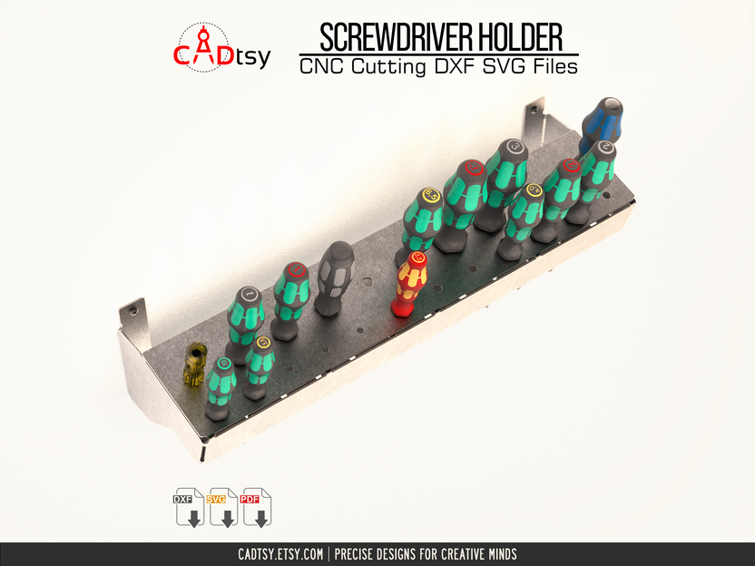 Top angled view showing screwdriver slot arrangement