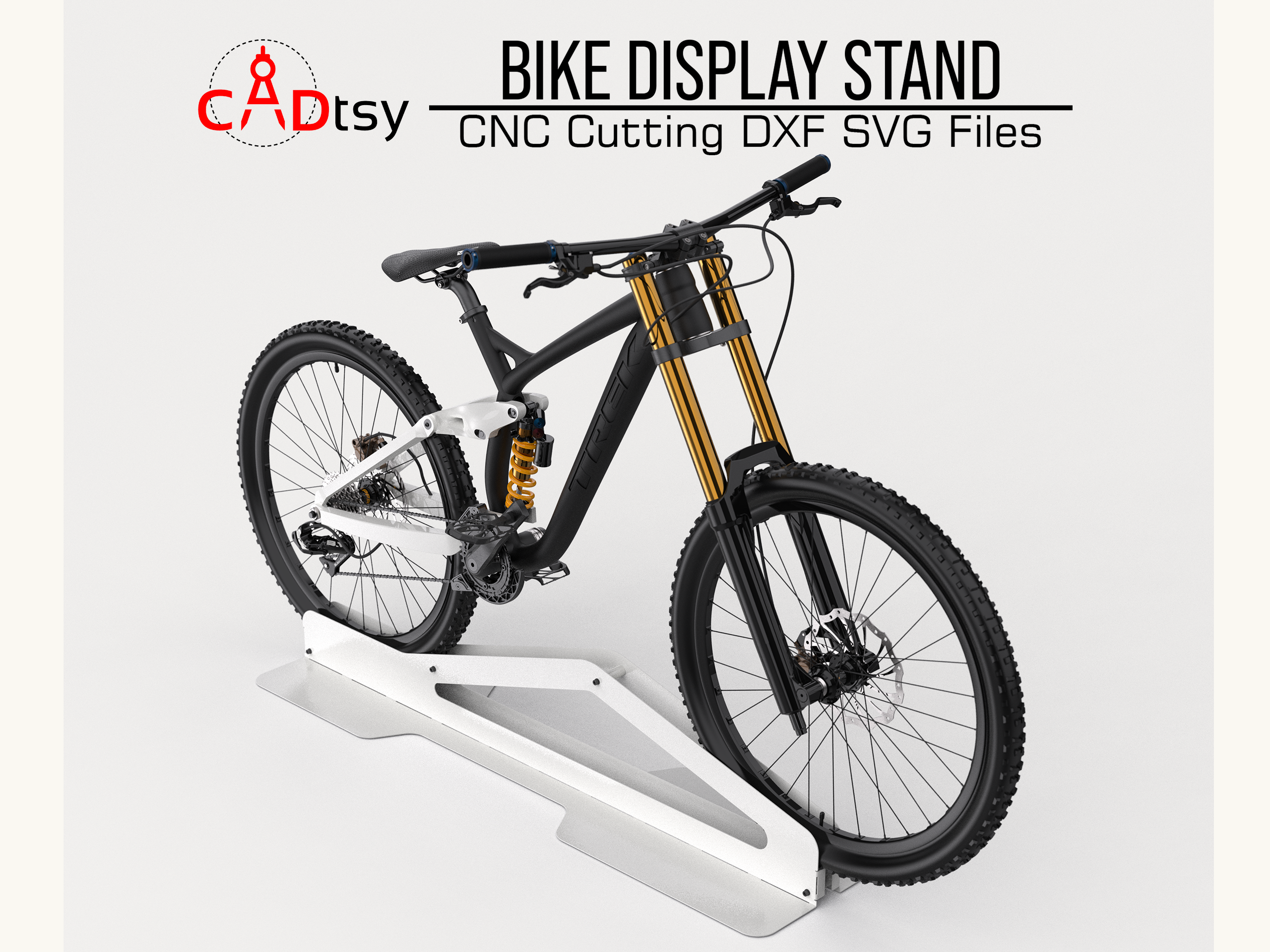 Metal Bike Display Stand DXF Plasma Cutting CNC Files