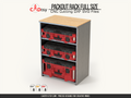 Packout-compatible metal rack with flush wood worktop and stacked tool cases