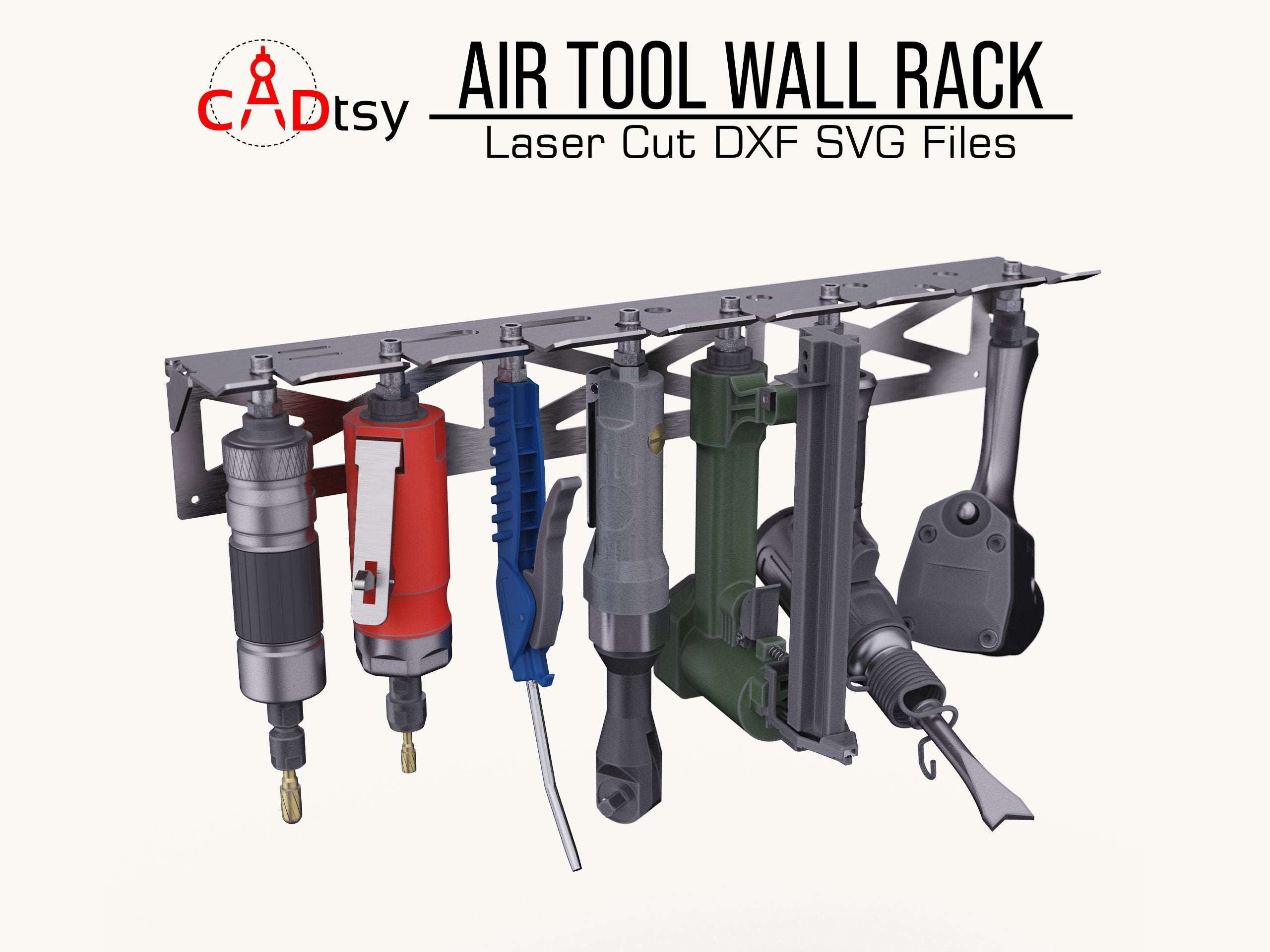 Air Tool Holder Wall Rack DXF Plasma Cutting File – CADtsy