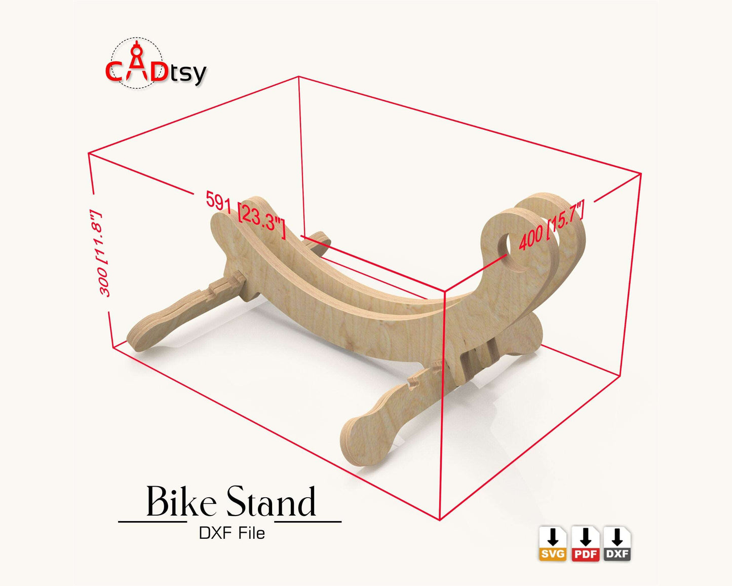 Bike Floor Stand, Bicycle Holder Rack plywood wooden storage ground