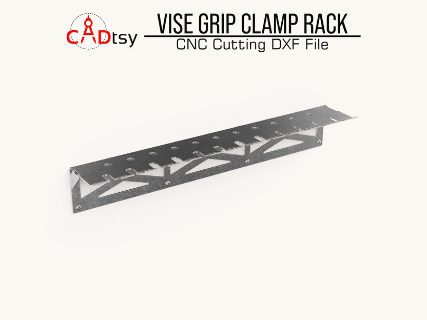 Side angle of the unloaded metal clamp rack