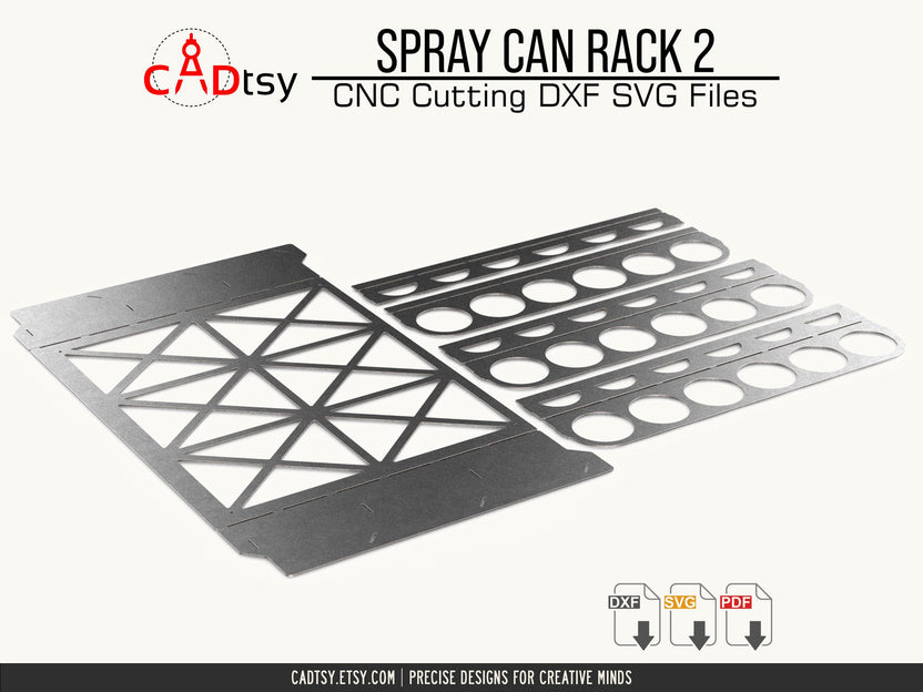 Flat metal parts for the stackable spray can rack