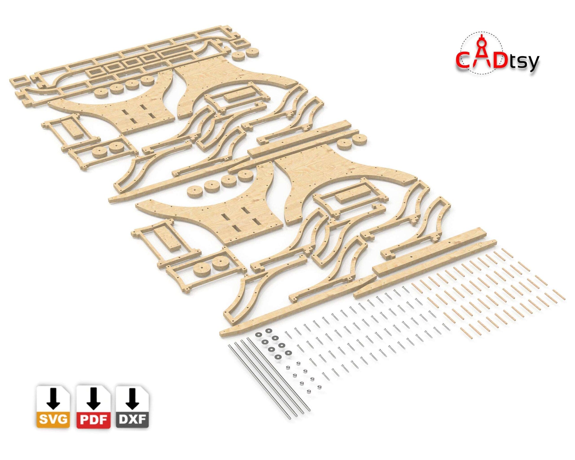 Industrial Table Base Leg DXF SVG File, CNC Cut Router Vector Pattern. Height 710 mm / 28"