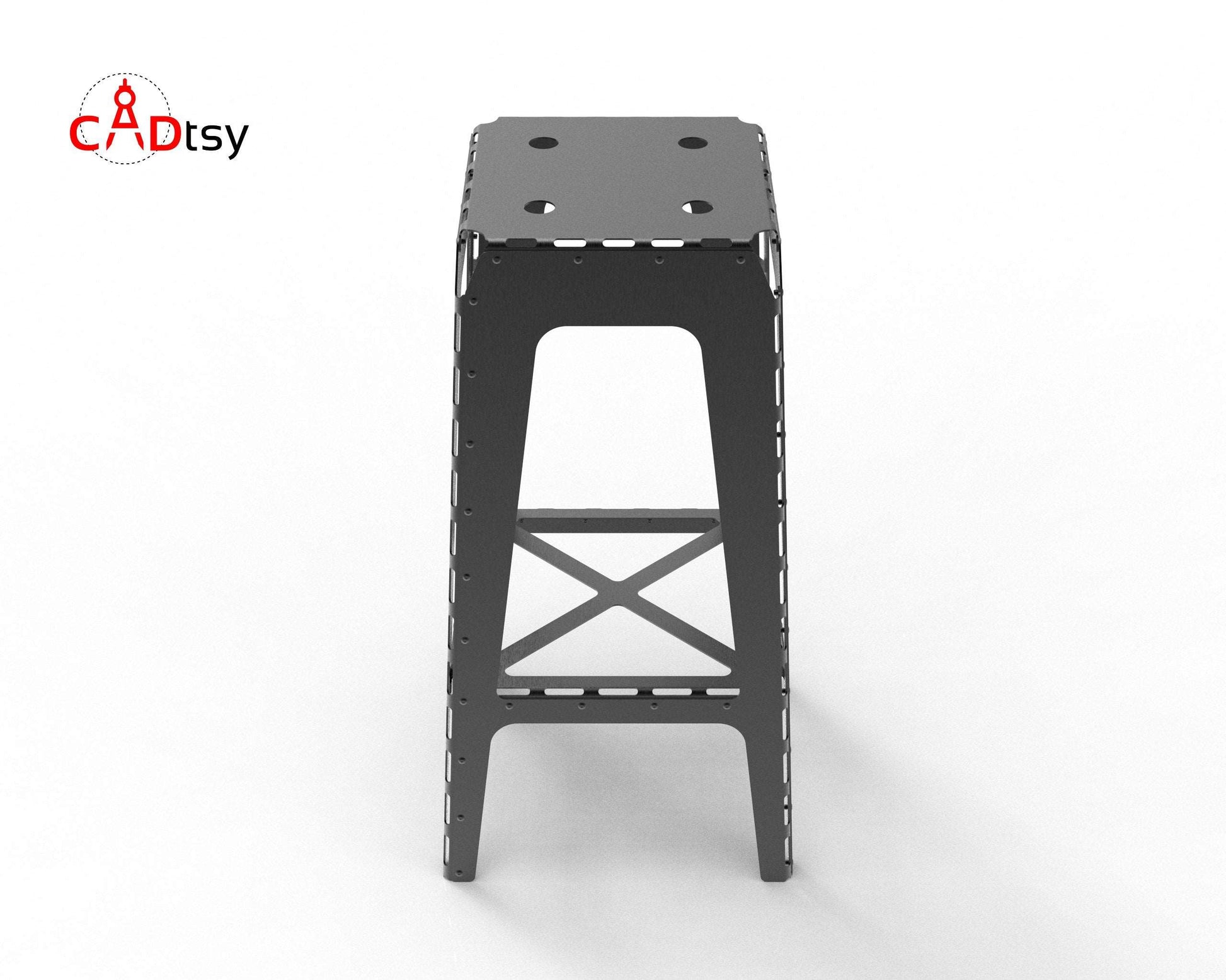 Metal Bar Stool, Industrial Style, Height 750