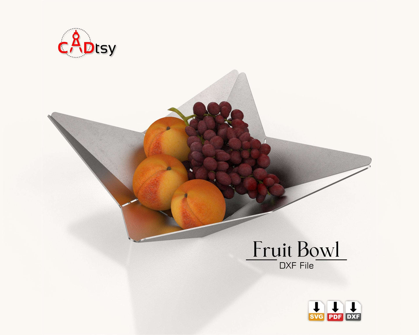 Metal Fruit Bowl Serving Tray Home Decor