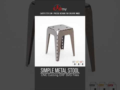 Riveted industrial metal stool CNC cutting project video