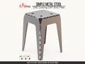 Riveted industrial metal stool assembled from CNC plasma DXF and SVG cutting files