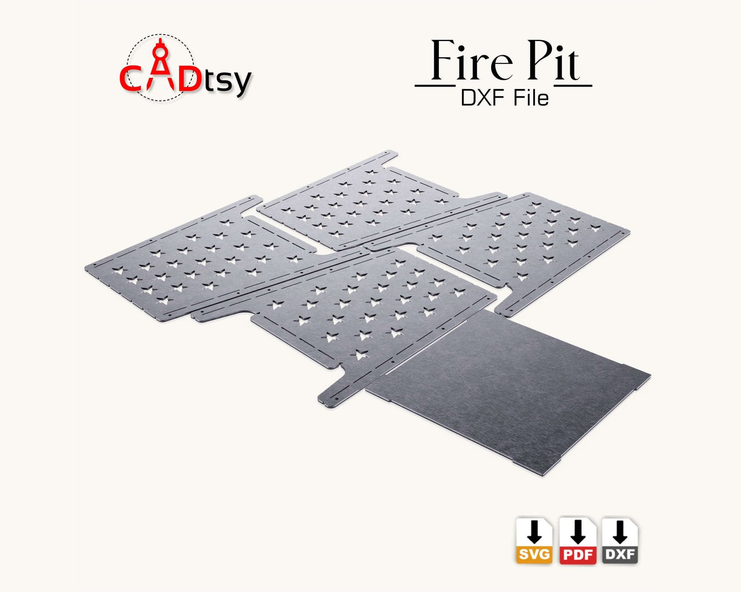 Starry Fire Pit DXF SVG Cut Files. CNC Laser Plasma Metal Pattern. Outdoor Patio Fire StoveBon Fire Decor