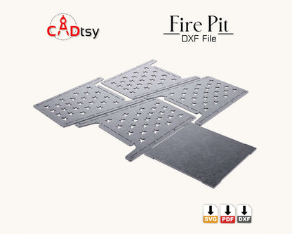 Starry Fire Pit DXF SVG Cut Files. CNC Laser Plasma Metal Pattern. Outdoor Patio Fire StoveBon Fire Decor