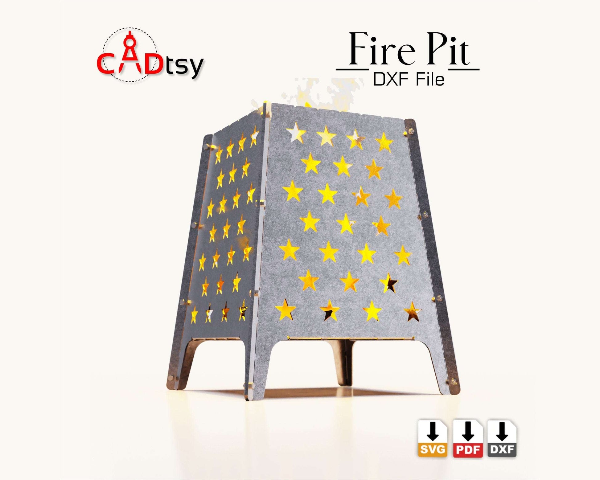 CADtsy CNC Plasma Laser cut Firepit