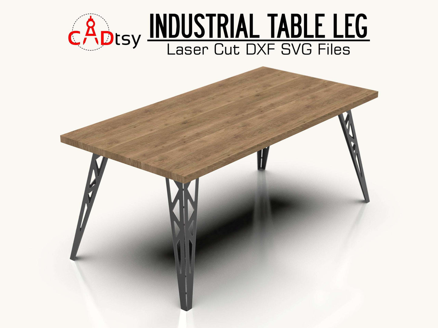 Table Legs metal designs dxf svg CNC Laser Plasma Cut SVG modern Industrial style, Height 710 mm. heavy duty