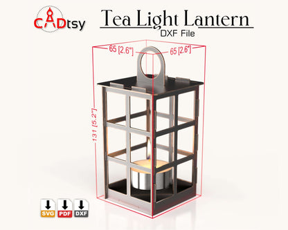 CADtsy Christmas Decor Tea LIght Candle Lantern Lamp