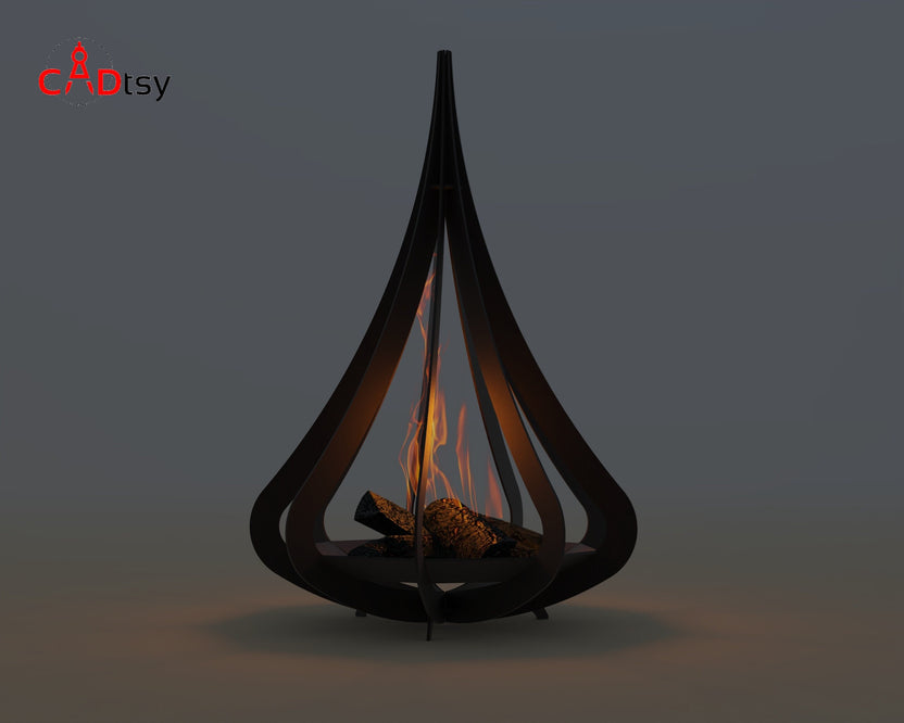 Artwork Fire Pit Bowl CNC DIY Decor Decorative Design Element Fireplace Garden Heater Laser Metal Metalwork Outdoor Patio Project ambiance design digital download stunning style warmth