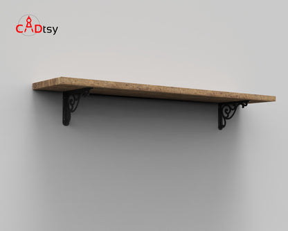 Decorative Metal Shelf Bracket, Support Fixing