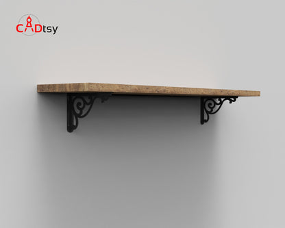 Decorative Metal Shelf Bracket, Support Fixing