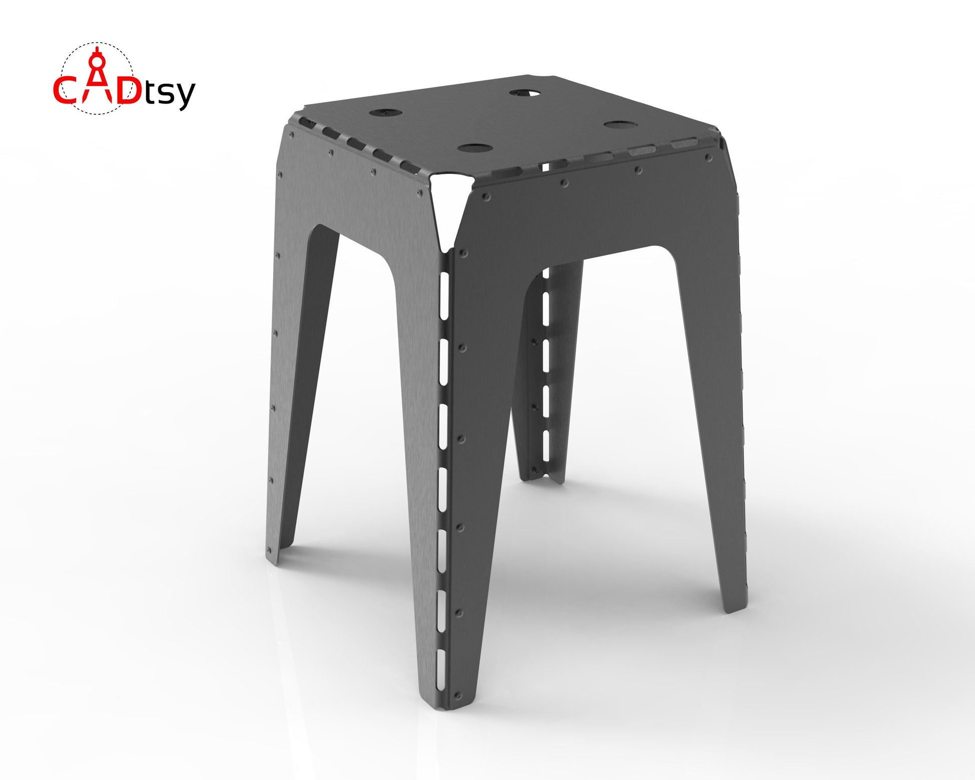 Metal Stool, Industrial Style, Height 460