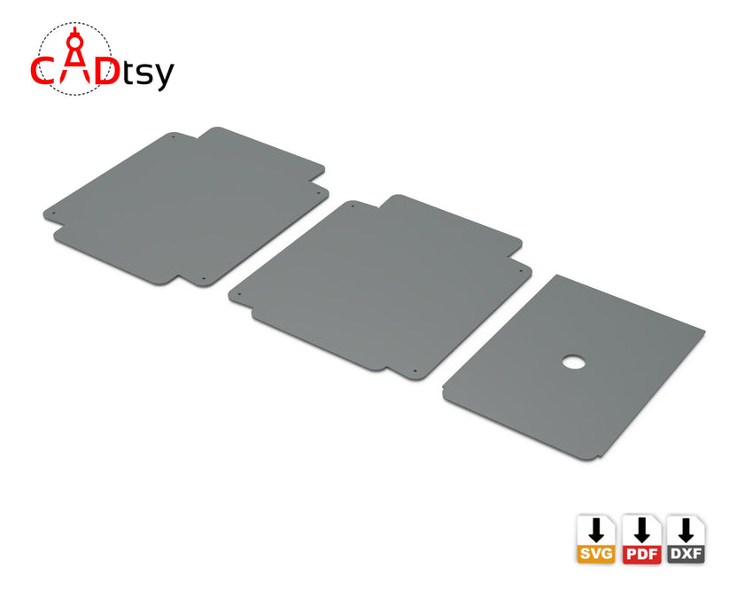 Flat panels for stackable metal paper tray