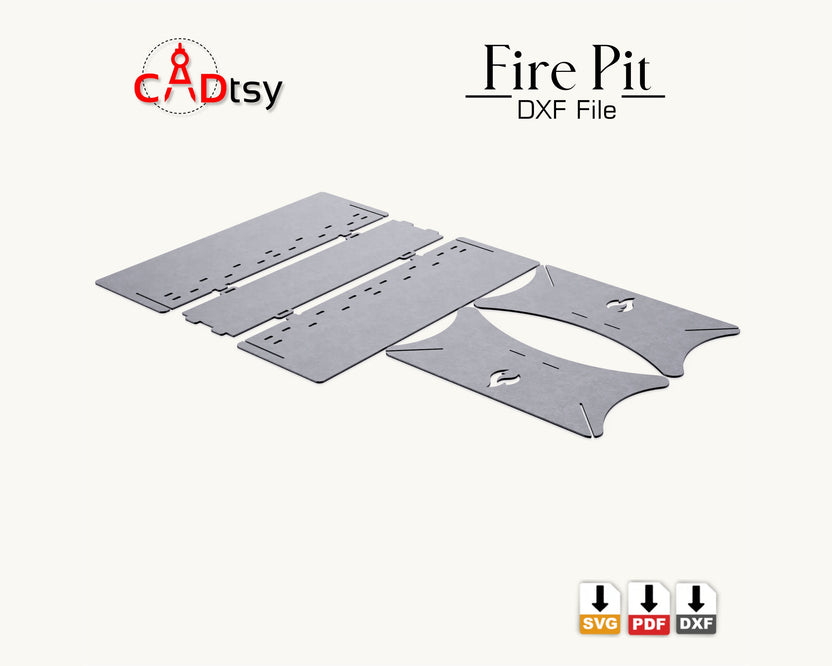 Flat plate component layout for the portable fire pit