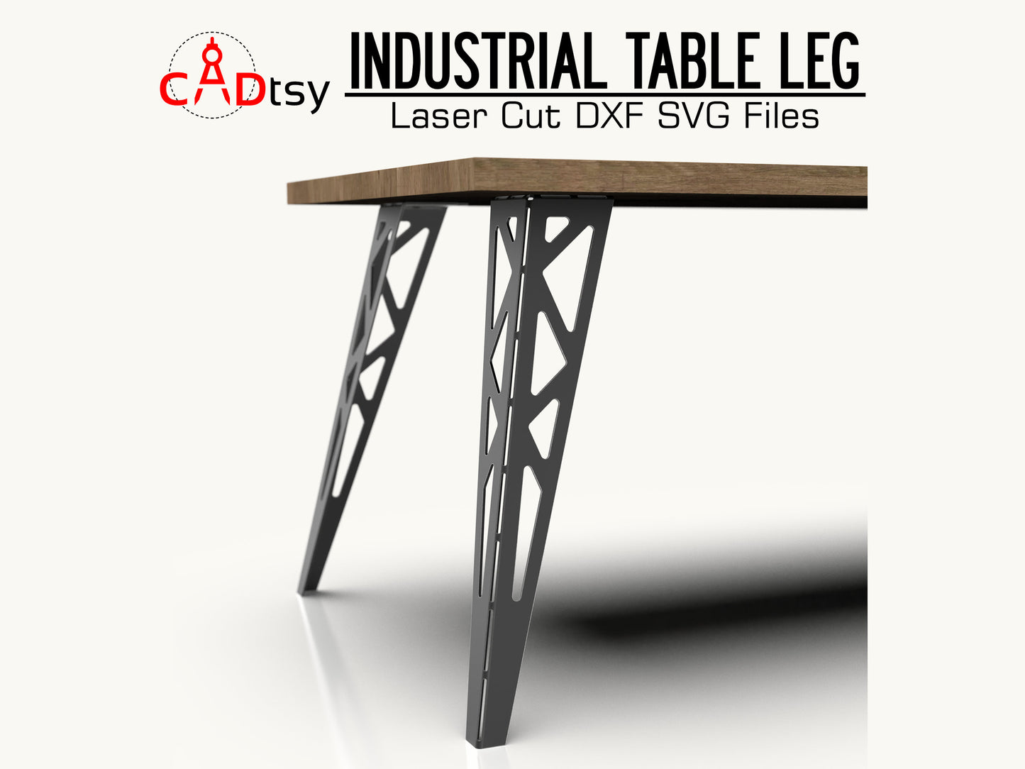 Table Legs metal designs dxf svg CNC Laser Plasma Cut SVG modern Industrial style, Height 710 mm. heavy duty