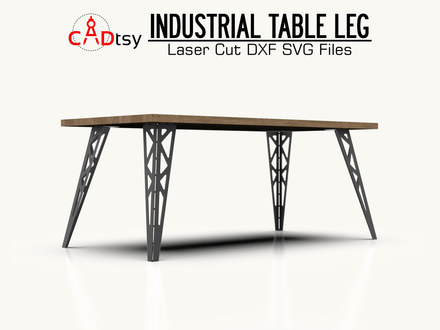 Table Legs metal designs dxf svg CNC Laser Plasma Cut SVG modern Industrial style, Height 710 mm. heavy duty
