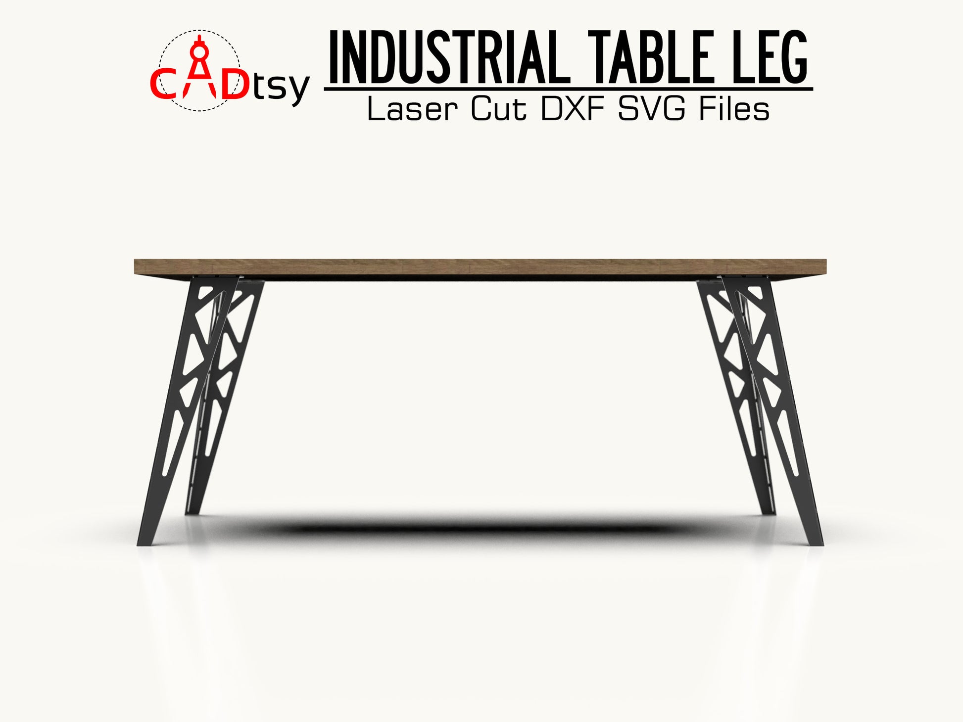 Table Legs metal designs dxf svg CNC Laser Plasma Cut SVG modern Industrial style, Height 710 mm. heavy duty